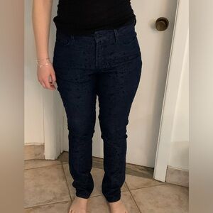 NYDJ blue slim straight lift ad tuck jeans size 6